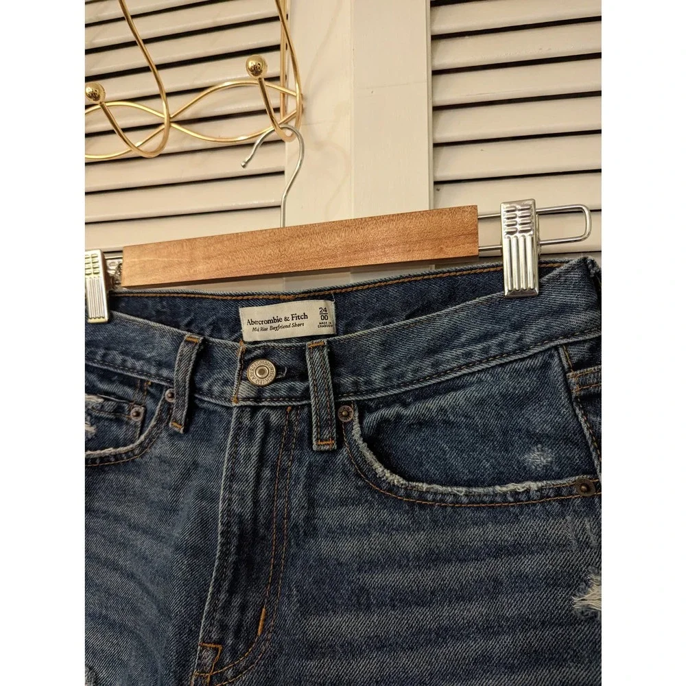 abercrombie and fitch boyfriend shorts size 00 - Picture 3 of 3